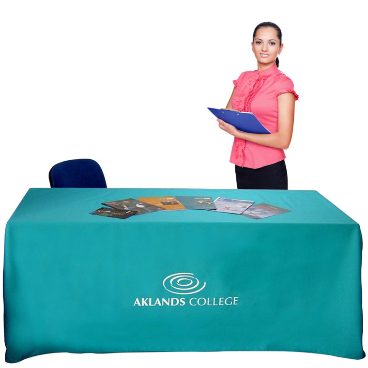 business table cover with logo