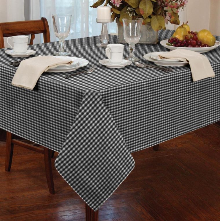 cheap black and white checkered tablecloth fabric