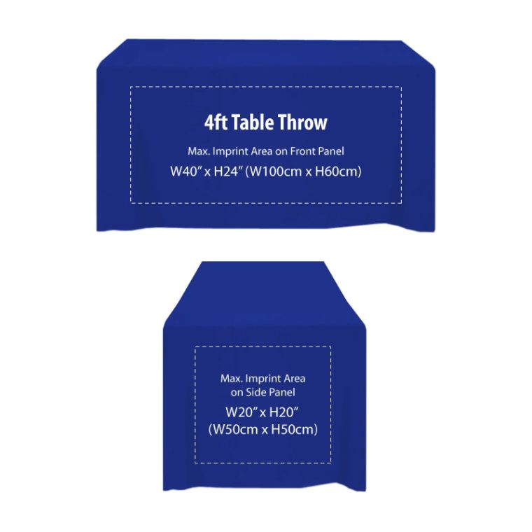 custom blue fitted table covers with logo