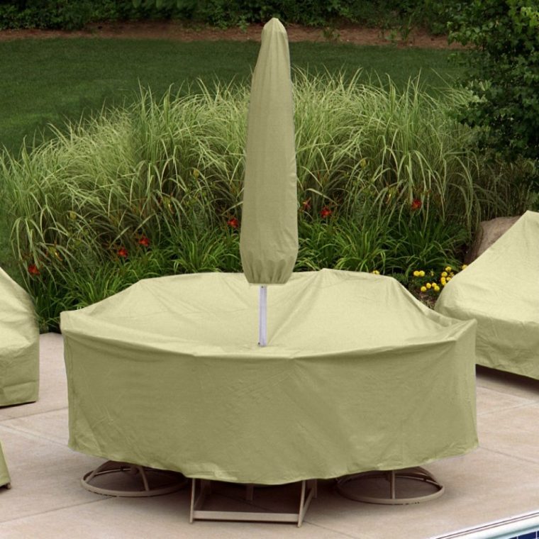 custom rectangle patio table cover with umbrella hole