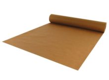 dark brown paper roll table cover