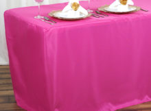pink fitted rectangle tablecloths