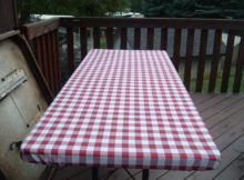 red fitted plastic table covers outdoor