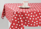 red polka dot table covers