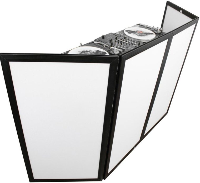 white dj table cover mobile