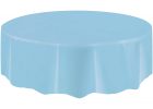 Blue Fitted Vinyl Table Covers Round