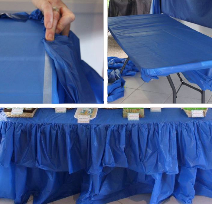 Blue Navy Plastic Table Covers