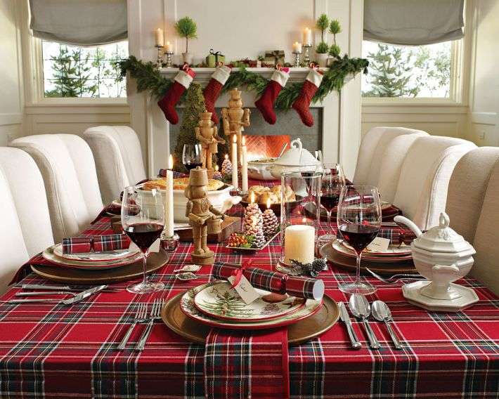 Oval Christmas Tablecloths-Checked Tablecloth-irish linen double damask tablecloths