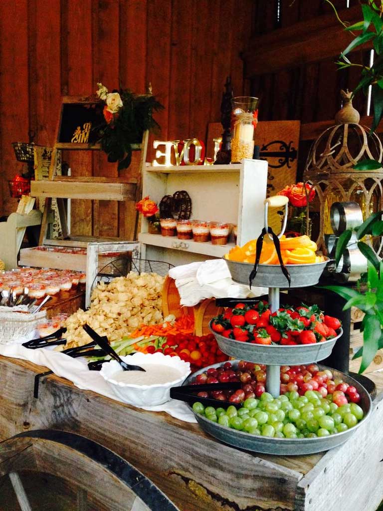 Buffet Table Decorations For Weddings
