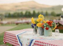 Adorable Table Design and Decor Ideas With Red Checkered Vinyl Tablecloths | Table Covers Depot