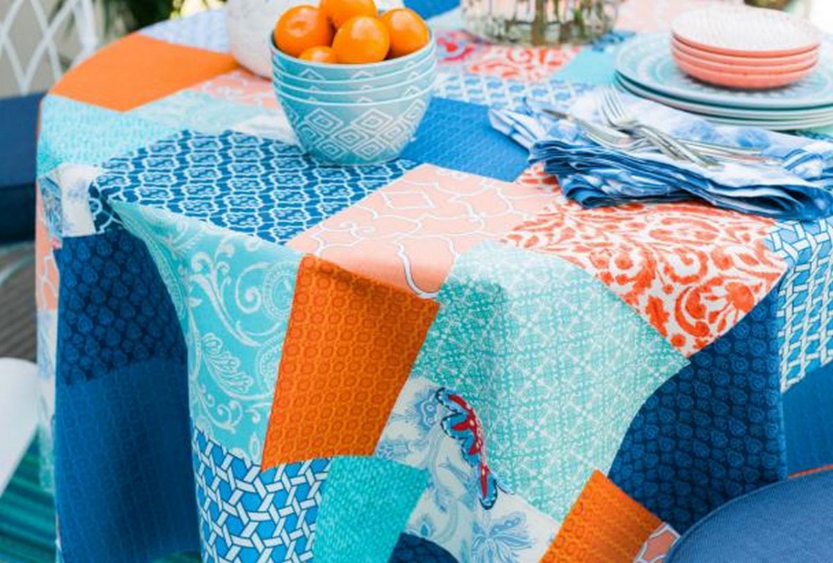 Make Your Own Custom Tablecloths from Patchwork Fabric