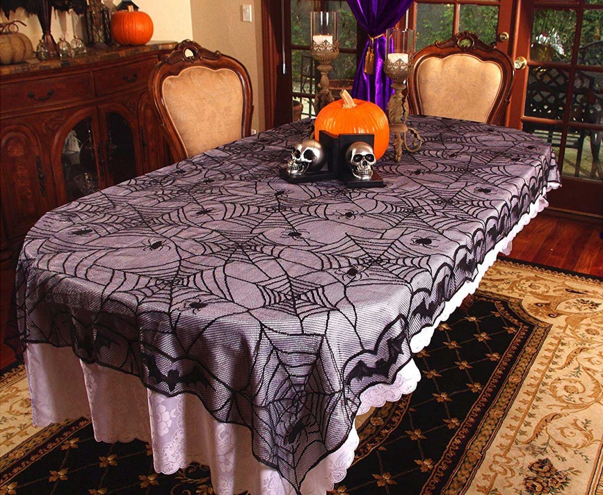Intriguing And Fun Oval Halloween Tablecloth Design To Match The Merry Day | Table Covers Depot