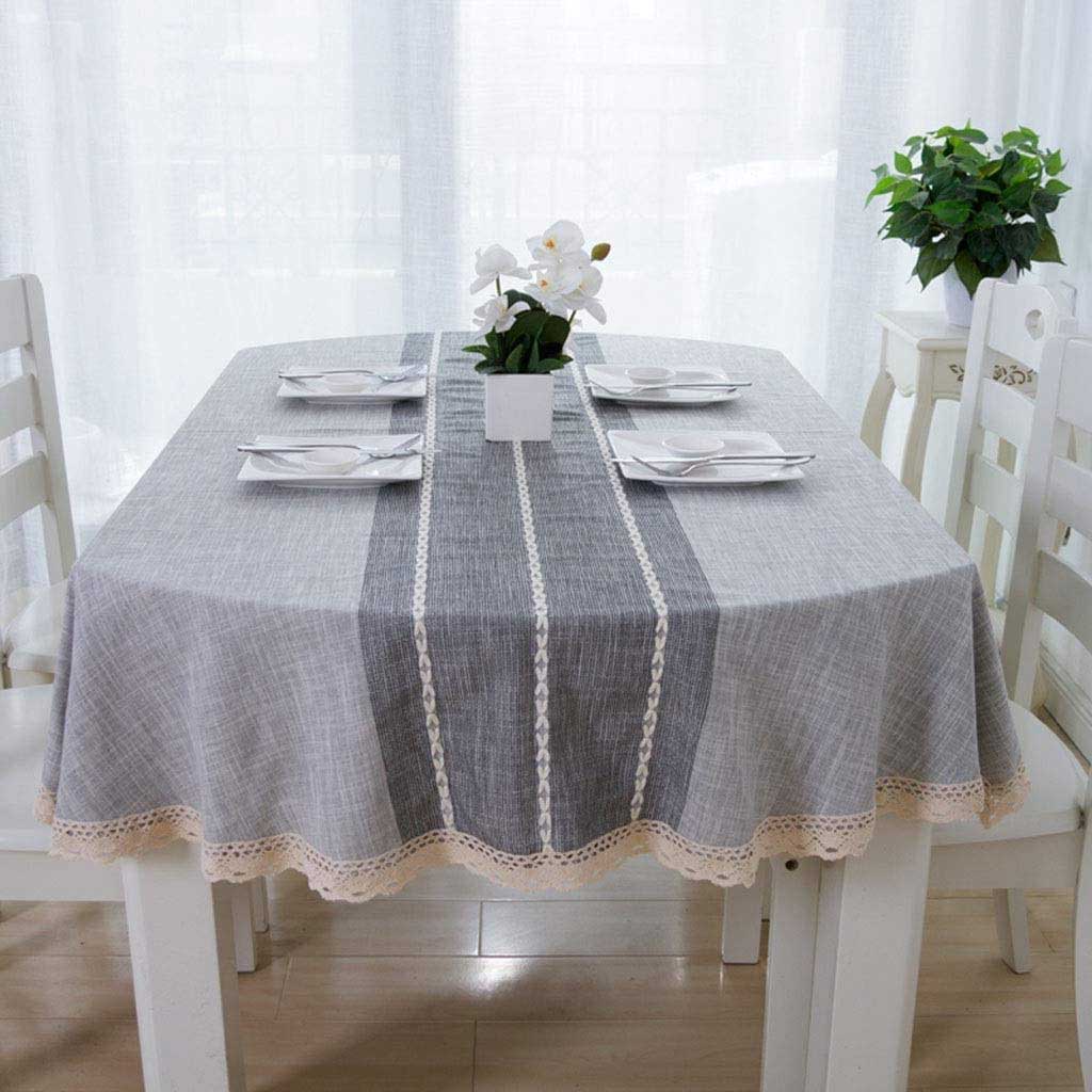 Elegant Table Décor Ideas With Oval Hemstitch Tablecloth To Beautify ...