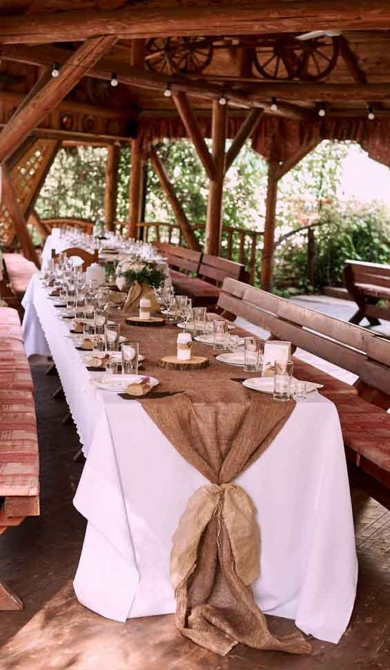 Rustic Wedding Tablecloth Decoration Ideas to Bring Country Vibe | Table Covers Depot