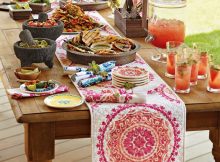 Mexican Serape Table Runner Ideas for Dining Table