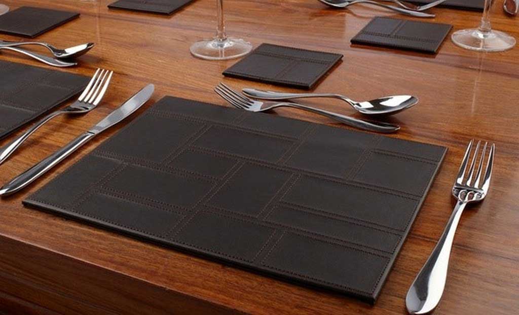 Benefits of Using a Black Leather Placemat  in Table Area